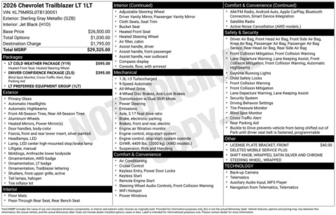Photos of 2026 Chevrolet TrailBlazer LT for sale in Omaha, NE at Gregg Young Chevrolet of Omaha