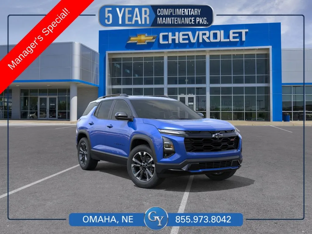 Blue 2026 Chevrolet Equinox RS for sale in Omaha, NE