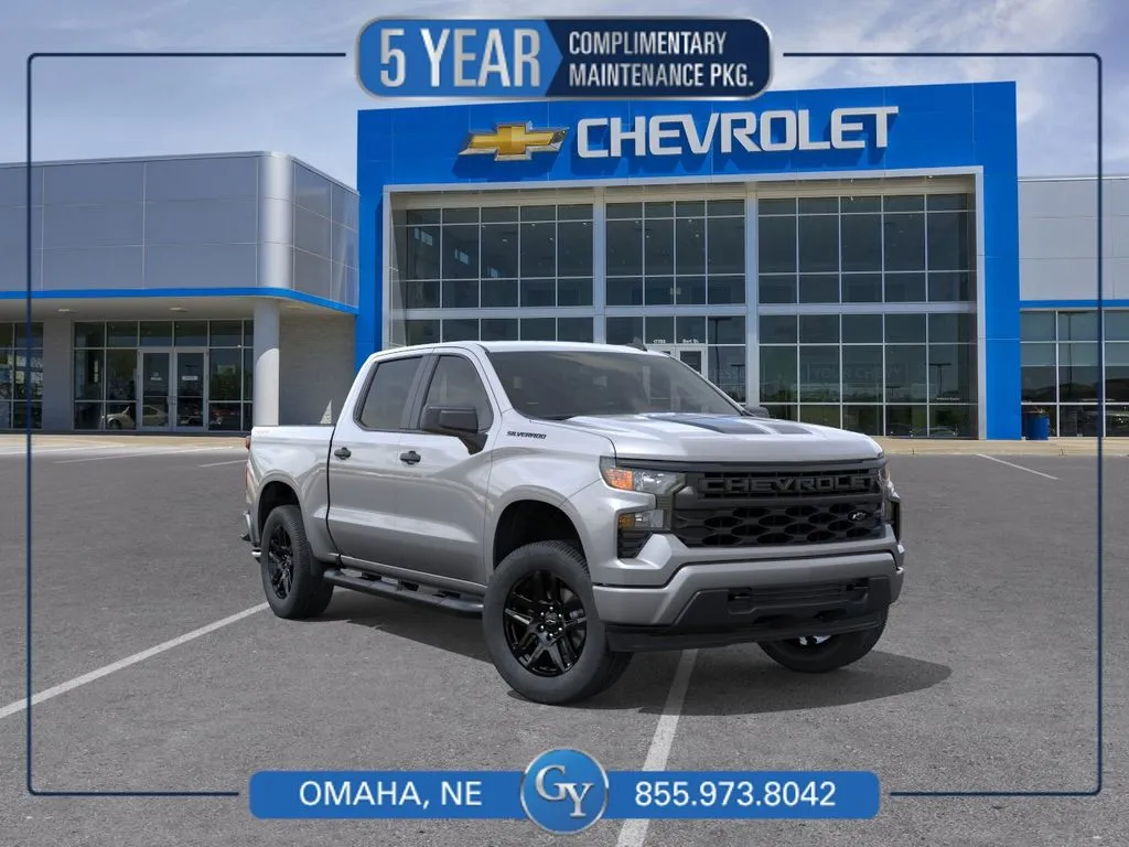 Gray 2026 Chevrolet Silverado 1500 Custom for sale in Omaha, NE