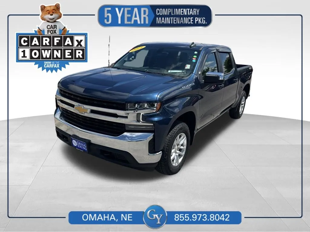 Blue 2021 Chevrolet Silverado 1500 LT for sale in Omaha, NE