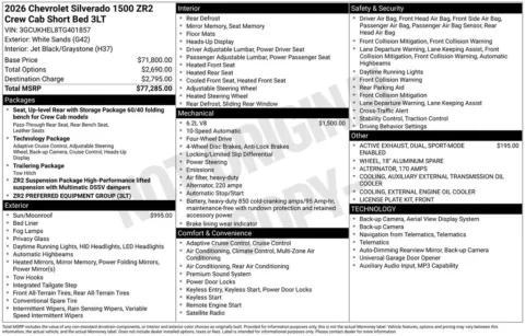 Photos of 2026 Chevrolet Silverado 1500 ZR2 for sale in Omaha, NE at Gregg Young Chevrolet of Omaha