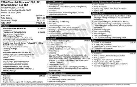 Photos of 2026 Chevrolet Silverado 1500 LTZ for sale in Omaha, NE at Gregg Young Chevrolet of Omaha