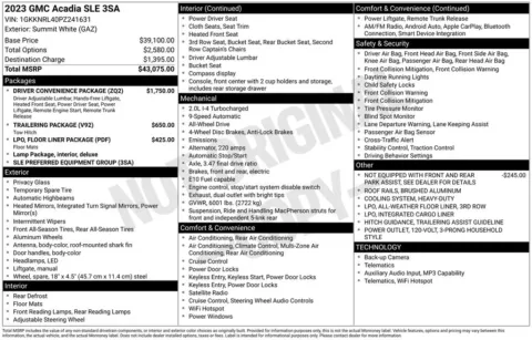 Photos of 2023 GMC Acadia SLE for sale in Omaha, NE at Gregg Young Chevrolet of Omaha