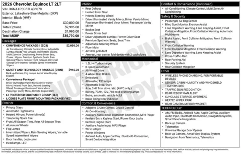 Photos of 2026 Chevrolet Equinox LT for sale in Omaha, NE at Gregg Young Chevrolet of Omaha