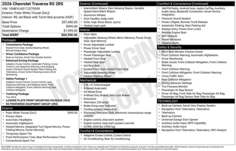 Photos of 2026 Chevrolet Traverse RS for sale in Omaha, NE at Gregg Young Chevrolet of Omaha