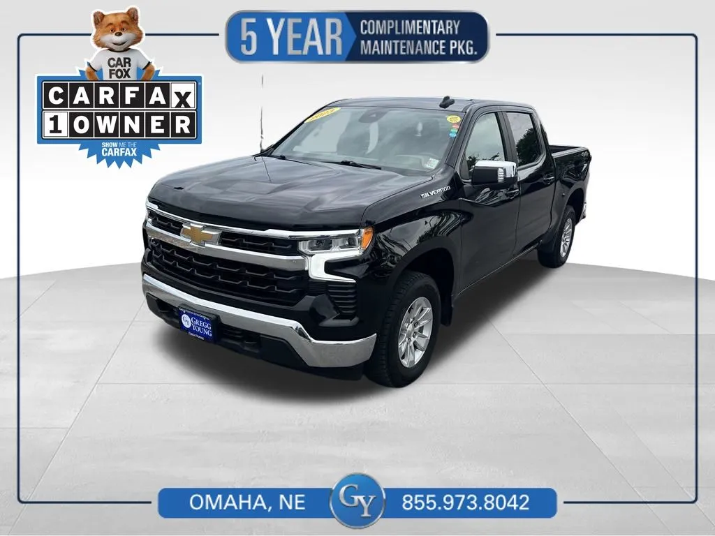 Black 2023 Chevrolet Silverado 1500 LT for sale in Omaha, NE