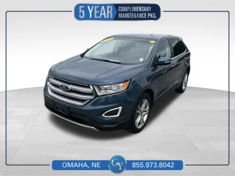 Blue 2016 Ford Edge Titanium for sale in Omaha, NE