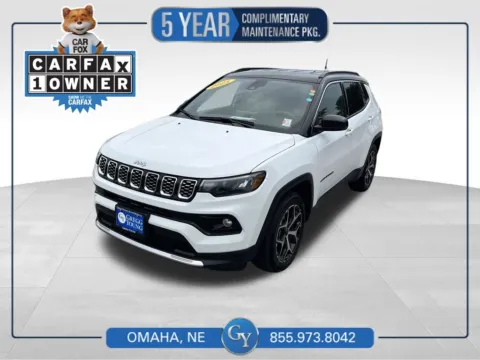 White 2025 Jeep Compass Limited for sale in Omaha, NE