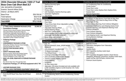 Photos of 2026 Chevrolet Silverado 1500 LT Trail Boss for sale in Omaha, NE at Gregg Young Chevrolet of Omaha