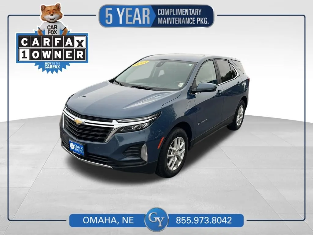 Blue 2024 Chevrolet Equinox LT for sale in Omaha, NE
