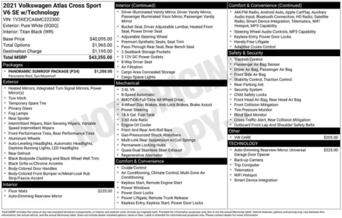 Photos of 2021 Volkswagen Atlas Cross Sport 3.6L V6 SE w/Technology for sale in Omaha, NE at Gregg Young Chevrolet of Omaha