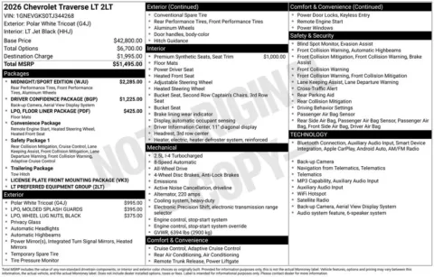 Photos of 2026 Chevrolet Traverse LT for sale in Omaha, NE at Gregg Young Chevrolet of Omaha