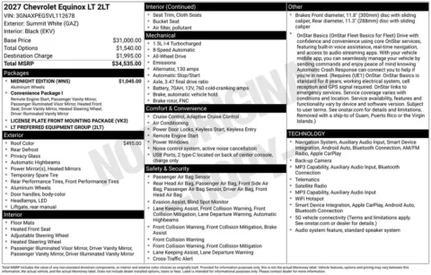 Photos of 2027 Chevrolet Equinox LT for sale in Omaha, NE at Gregg Young Chevrolet of Omaha