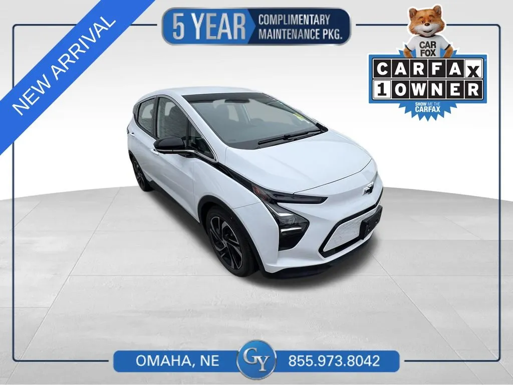 White 2022 Chevrolet Bolt EV 2LT for sale in Omaha, NE