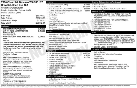 Photos of 2026 Chevrolet Silverado 2500HD LTZ for sale in Omaha, NE at Gregg Young Chevrolet of Omaha