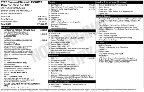 Photos of 2026 Chevrolet Silverado 1500 RST for sale in Omaha, NE at Gregg Young Chevrolet of Omaha