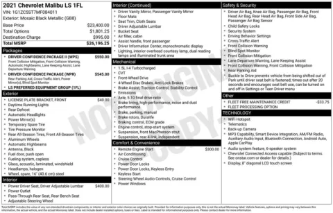 Photos of 2021 Chevrolet Malibu LS for sale in Omaha, NE at Gregg Young Chevrolet of Omaha
