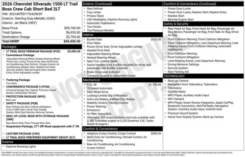 Photos of 2026 Chevrolet Silverado 1500 LT Trail Boss for sale in Omaha, NE at Gregg Young Chevrolet of Omaha