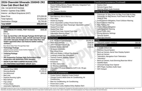 Photos of 2026 Chevrolet Silverado 2500 HD ZR2 for sale in Omaha, NE at Gregg Young Chevrolet of Omaha