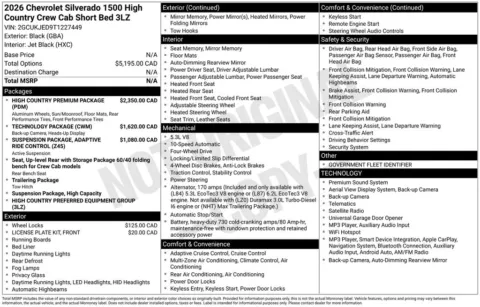 Photos of 2026 Chevrolet Silverado 1500 High Country for sale in Omaha, NE at Gregg Young Chevrolet of Omaha