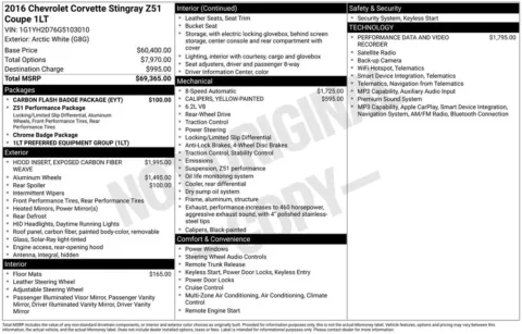 Photos of 2016 Chevrolet Corvette Stingray Z51 for sale in Omaha, NE at Gregg Young Chevrolet of Omaha