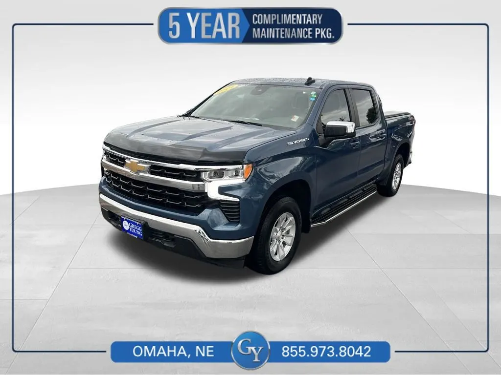 Blue 2024 Chevrolet Silverado 1500 LT for sale in Omaha, NE