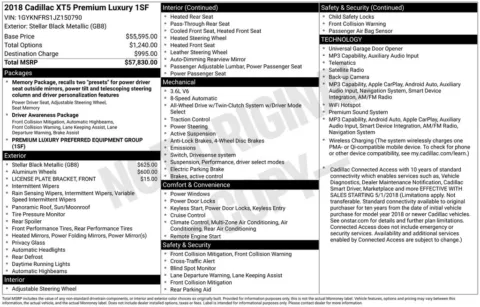 Photos of 2018 Cadillac XT5 Premium Luxury for sale in Omaha, NE at Gregg Young Chevrolet of Omaha