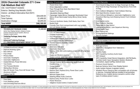 Photos of 2026 Chevrolet Colorado Z71 for sale in Omaha, NE at Gregg Young Chevrolet of Omaha