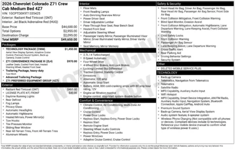 Photos of 2026 Chevrolet Colorado Z71 for sale in Omaha, NE at Gregg Young Chevrolet of Omaha