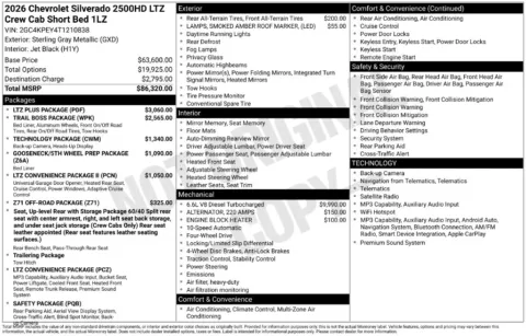 Another view of 2026 Chevrolet Silverado 2500 HD LTZ for sale in Omaha, NE at Gregg Young Chevrolet of Omaha