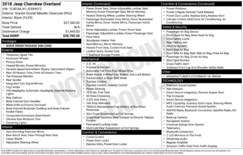 Photos of 2018 Jeep Cherokee Overland for sale in Omaha, NE at Gregg Young Chevrolet of Omaha