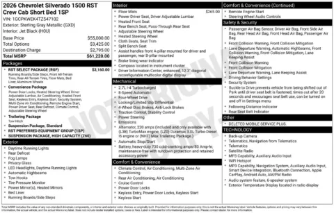 Photos of 2026 Chevrolet Silverado 1500 RST for sale in Omaha, NE at Gregg Young Chevrolet of Omaha
