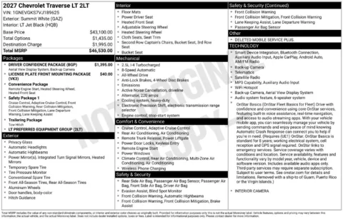Photos of 2027 Chevrolet Traverse LT for sale in Omaha, NE at Gregg Young Chevrolet of Omaha