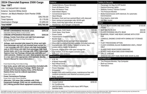 Photos of 2024 Chevrolet Express 2500 Work Van for sale in Omaha, NE at Gregg Young Chevrolet of Omaha