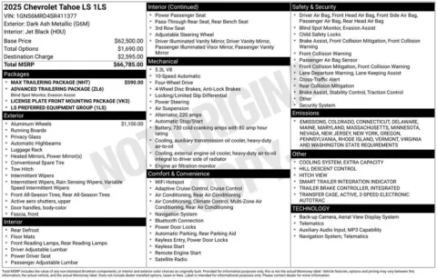 Photos of 2025 Chevrolet Tahoe LS for sale in Omaha, NE at Gregg Young Chevrolet - Omaha