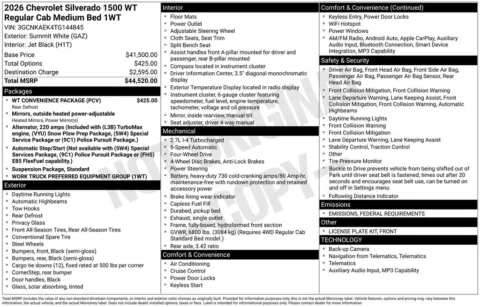 Photos of 2026 Chevrolet Silverado 1500 WT for sale in Omaha, NE at Gregg Young Chevrolet - Omaha