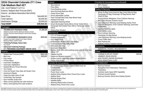 Photos of 2026 Chevrolet Colorado Z71 for sale in Omaha, NE at Gregg Young Chevrolet - Omaha