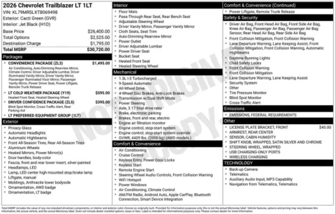 Photos of 2026 Chevrolet TrailBlazer LT for sale in Omaha, NE at Gregg Young Chevrolet - Omaha