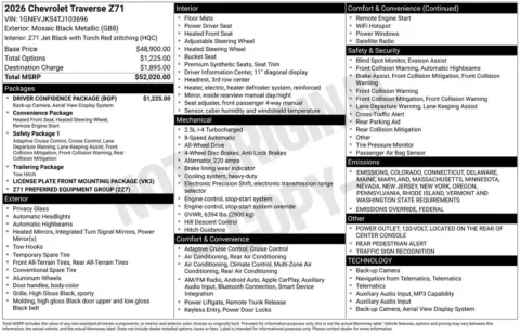 Photos of 2026 Chevrolet Traverse Z71 for sale in Omaha, NE at Gregg Young Chevrolet - Omaha