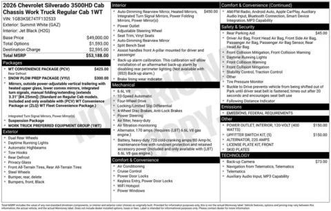 Photos of 2026 Chevrolet Silverado 3500HD Work Truck for sale in Omaha, NE at Gregg Young Chevrolet - Omaha