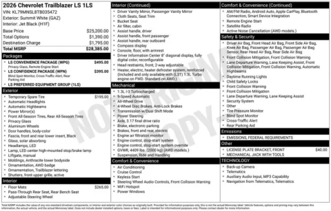 Photos of 2026 Chevrolet TrailBlazer LS for sale in Omaha, NE at Gregg Young Chevrolet - Omaha