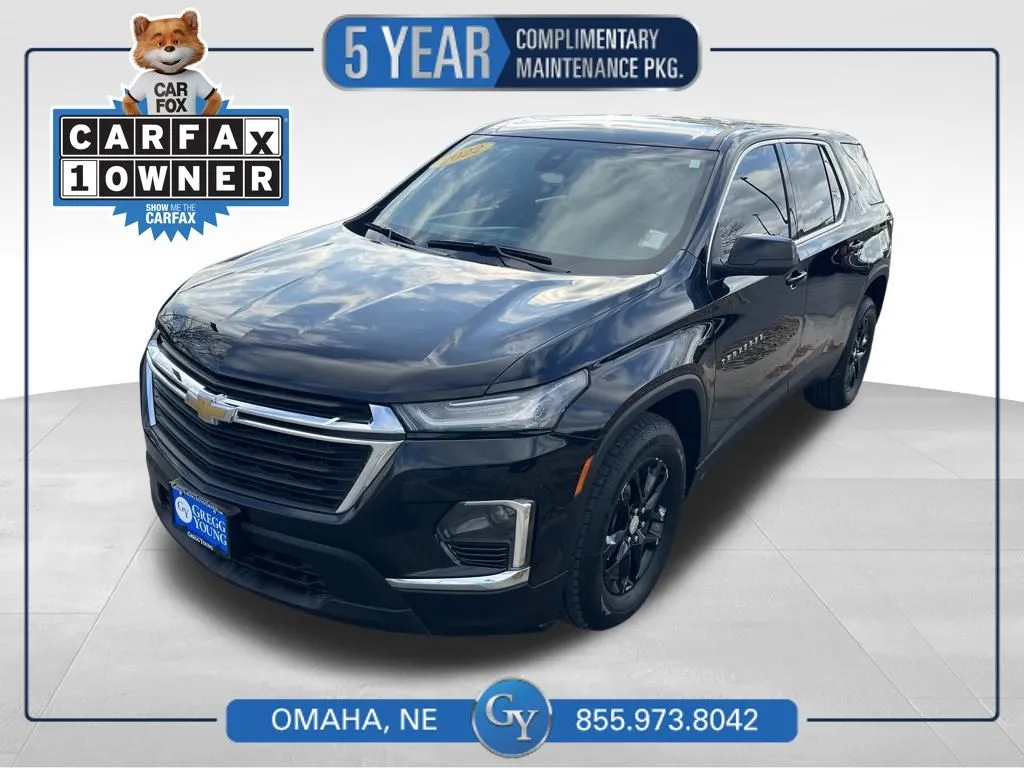 Black 2022 Chevrolet Traverse LS for sale in Omaha, NE