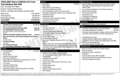 Photos of 2026 GMC Sierra 2500HD AT4 for sale in Atlantic, IA at Gregg Young Automotive of Atlantic - Chevrolet GMC