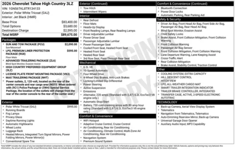 Photos of 2026 Chevrolet Tahoe High Country for sale in Atlantic, IA at Gregg Young Automotive of Atlantic - Chevrolet GMC