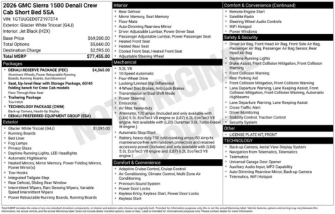 Photos of 2026 GMC Sierra 1500 Denali for sale in Atlantic, IA at Gregg Young Automotive of Atlantic - Chevrolet GMC