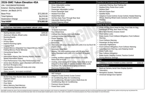 Photos of 2026 GMC Yukon Elevation for sale in Atlantic, IA at Gregg Young Automotive of Atlantic - Chevrolet GMC