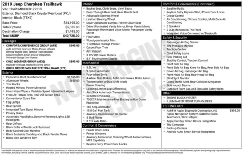 Photos of 2019 Jeep Cherokee Trailhawk for sale in Atlantic, IA at Gregg Young Automotive of Atlantic - Chevrolet GMC