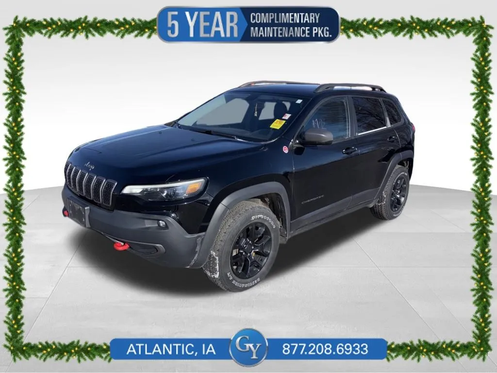 Black 2019 Jeep Cherokee Trailhawk for sale in Atlantic, IA