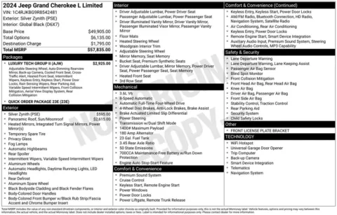 Photos of 2024 Jeep Grand Cherokee L Limited for sale in Atlantic, IA at Gregg Young Automotive of Atlantic - Chevrolet GMC