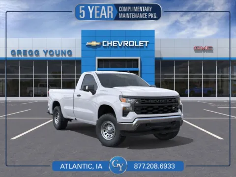 White 2025 Chevrolet Silverado 1500 WT for sale in Atlantic, IA